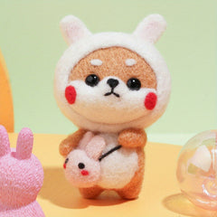 Wool Felting Kit Beginner Animal Dog Shiba DIY Art Craft Kids Adults Pen