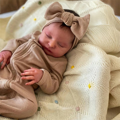 Baby Girl Reborn Doll Soft Vinyl Full Body Detailed Closed Eyes Mixed Colors