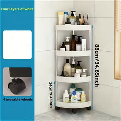 4-Tier Rolling Storage Cart for Kitchen Bathroom Laundry Room