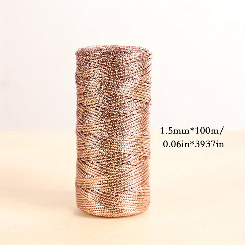 Golden Twine String Twist Ties Coil Ribbon for DIY Craft Jewelry Gift Packing