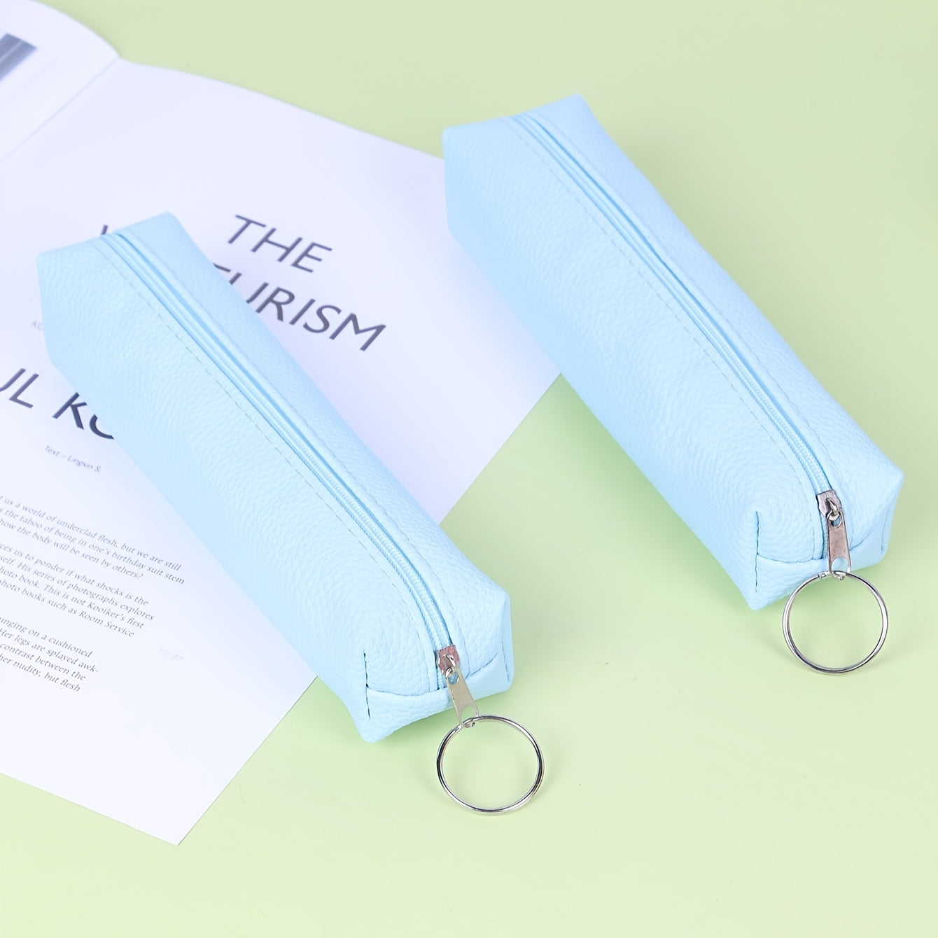 Solid Leather Student Pencil Case