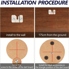 Dartboard Mounting Bracket Kit Wall Hanger Set