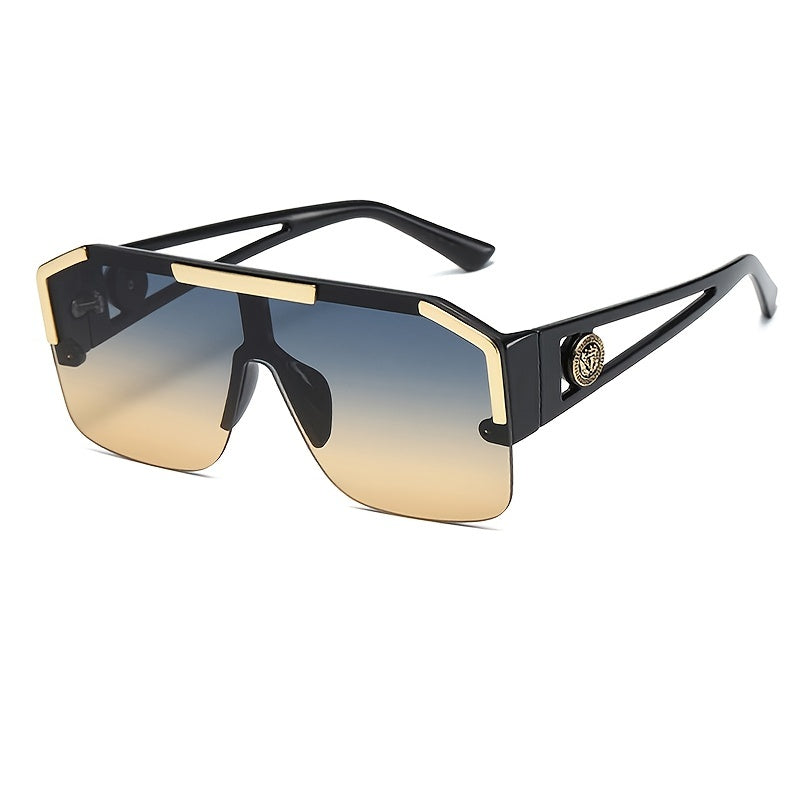 Polygon Sunglasses Vintage Punk Oversized Women's Eyewear