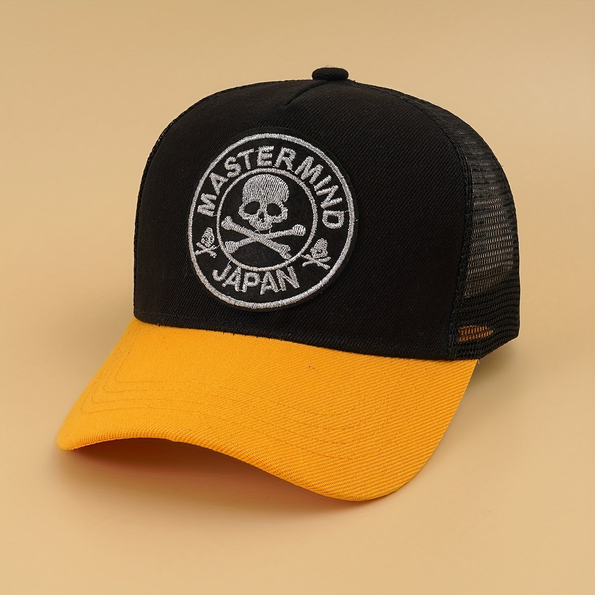 Skull Embroidery Patch Trucker Hat Vintage Hip Hop Mesh Baseball Cap