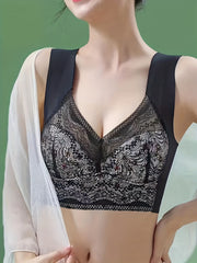 3pcs Lace Wireless Bras Push Up Seamless Bra Women's Lingerie