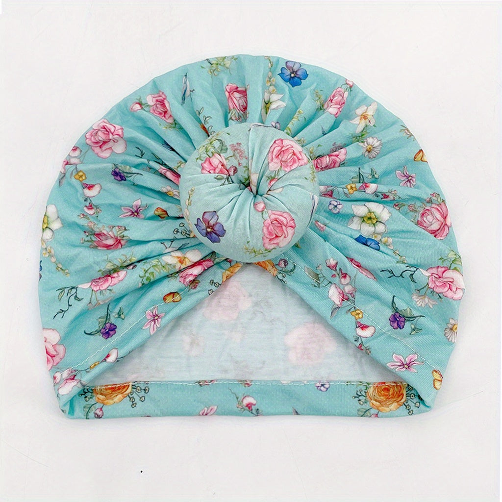 Newborn Floral Turban Hat Cap Beanie For Baby Boys And Girls