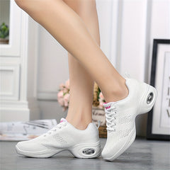Women's Mesh Dance Shoes Breathable Fitness Casual Lace-up Shoes
