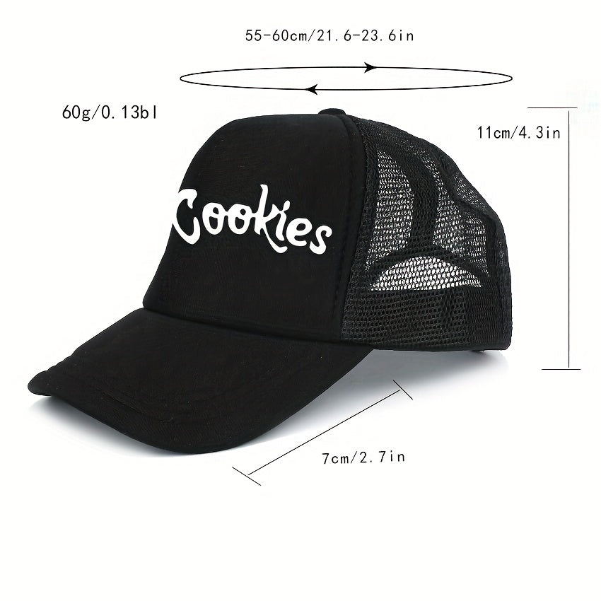 Cookies Baseball Cap Men's Mesh Cap Breathable Outdoor Casual Hip Hop Cap