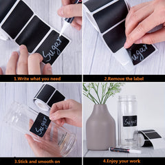 300 Chalkboard Labels 2 Liquid Chalk Markers Waterproof Stickers for Parties