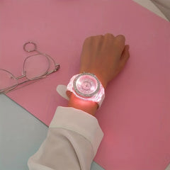 Transparent Luminous Waterproof Electronic Watch for Kids