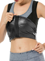 Polymer Sauna Vest Sweat Tank Top Shirt Zipper