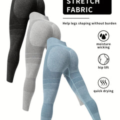 3pcs Seamless High Waist Fitness Leggings for Women