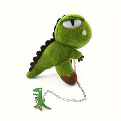 Dinosaur Sunflower Plush Brooch Chain Pin