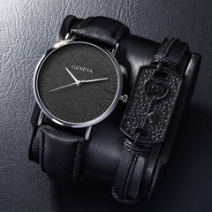 Sports Business Watch & Bracelet Set for Men