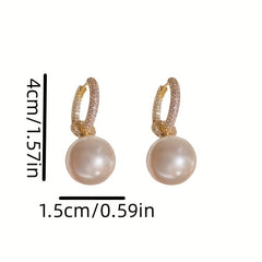 Pearl Zircon Earrings for Women