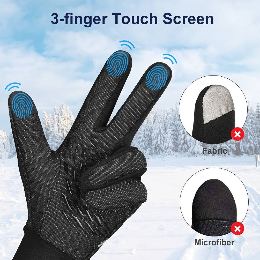 Winter Gloves with Touch Screen and Anti-slip Palm