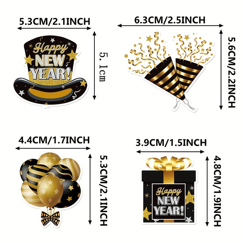 8pcs Year Cake Insert Flags Holiday Scene Decor Set