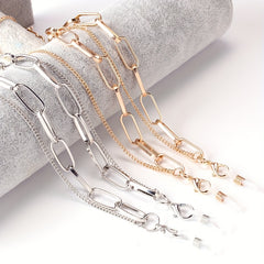 Men's Hip hop Long Necklace For Glasses Double Chain