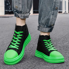 Unisex High Top Canvas Shoes Comfy Non Slip Skate Sneakers