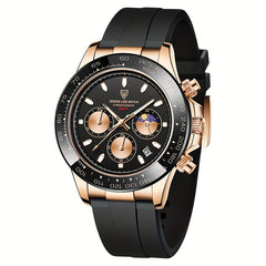 LIGE Boy's Big Dial Silicone Sport Watch Waterproof Quartz Chronograph