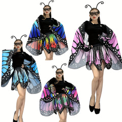 Butterfly Wings Women Butterfly Wings Shawl and Butterfly Skirt