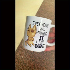 11oz Cartoon Cat Ceramic Coffee Cup for Outdoor Travel