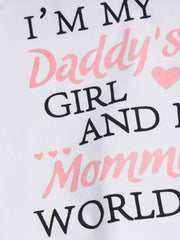 Baby Girls Daddy's GIRL Romper & Leopard Pants Set