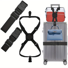 3 Pcs High Elastic Luggage Straps Sets Travel Accessories With Buckles