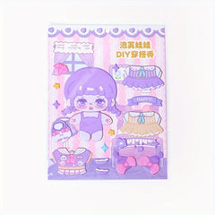 Foam Puff Doll DIY Dressing Show Stickers - DIY Decoration Stickers