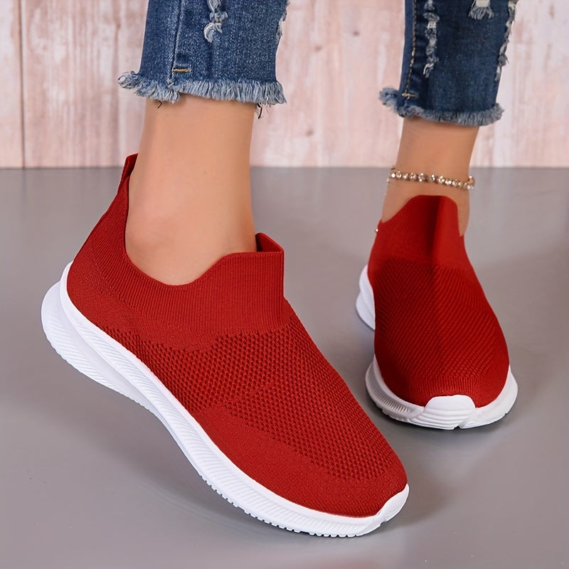 Women's Breathable Mesh Sneakers Casual Lightweight Slip On Walking Shoes