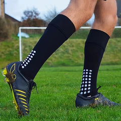 4 Pairs Non-slip Football Socks With Grip Pads Knee Soccer Socks