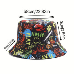 Graffiti Print Fisherman Sun Hats Lightweight Travel Hats