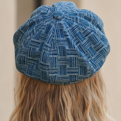 Winter Plaid Octagonal Hats Fall Painter Cap Newsboy Cap for Women and Men