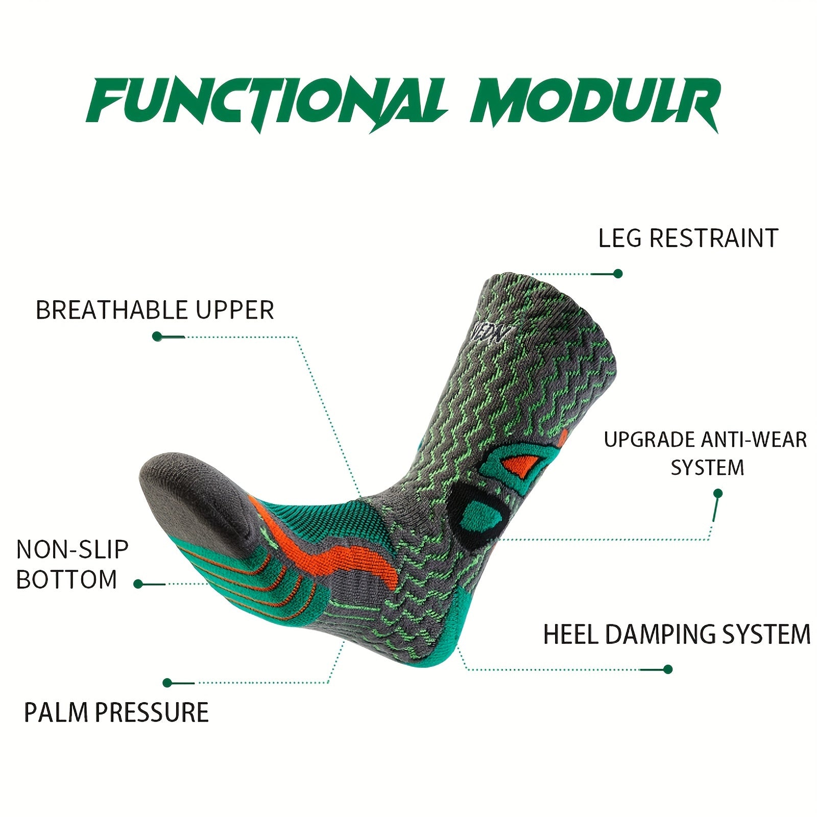 Outdoor Breathable Mid Calf Sport Socks - 1 Pair