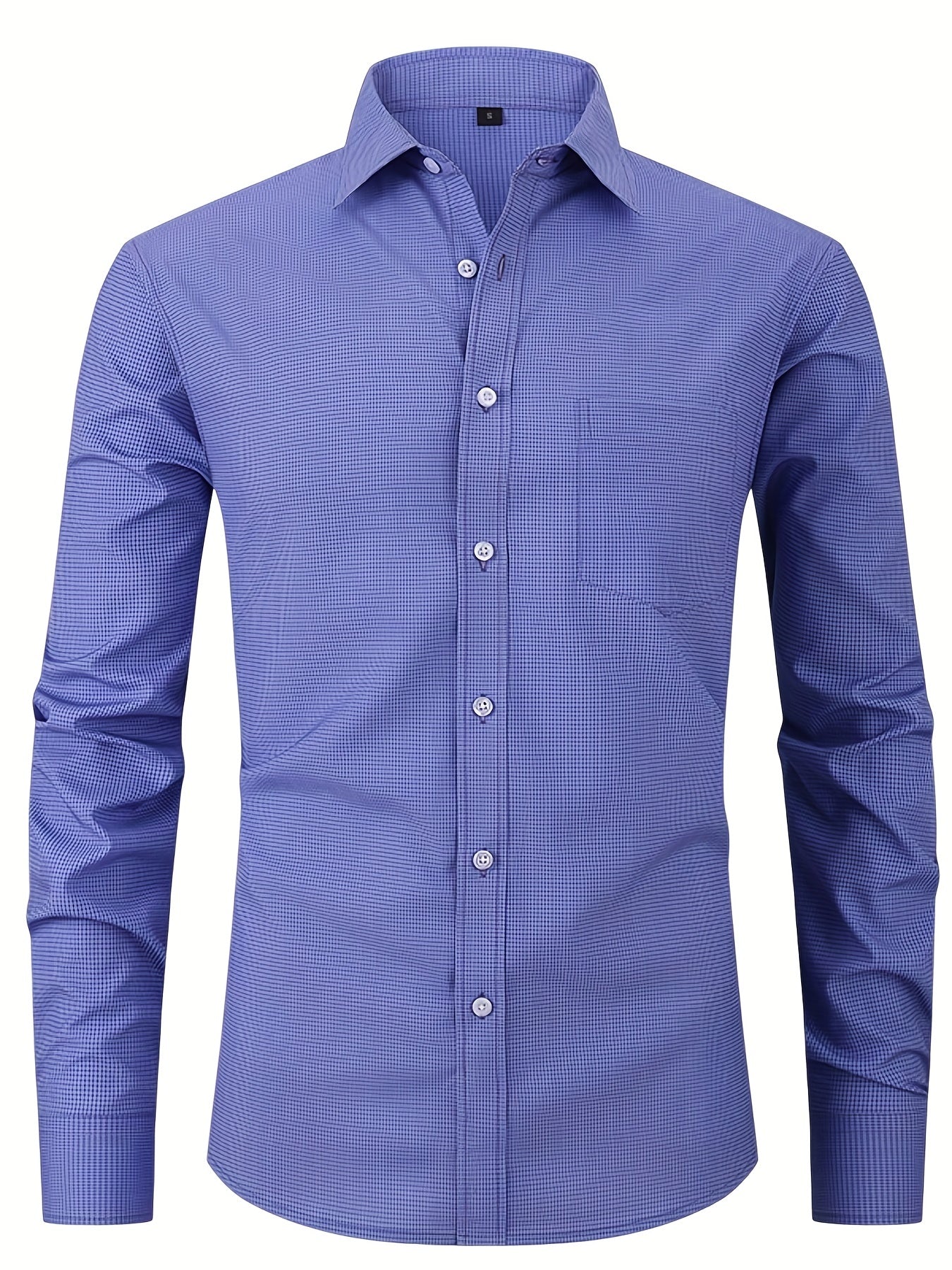 Men's Semi-Formal Dress Shirt with Chest Pocket