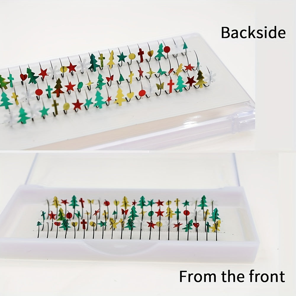 Christmas Glitter Cluster Lashes with D Curling