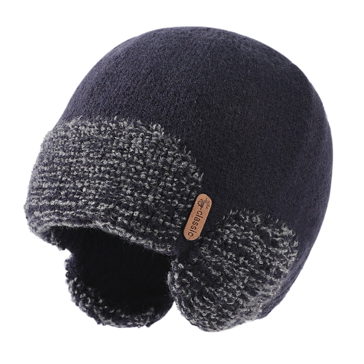 Men's Wool Cap for Cold Weather with Ear Protection