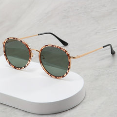 Men's Retro Round Frame Sunglasses for Outdoor Activities