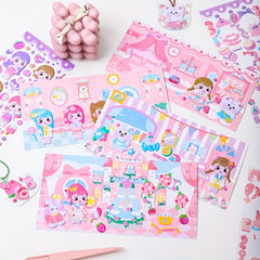 Cartoon 3D Dress Up Foam Stickers