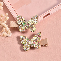 Girls Glitter Butterfly Hair Clip Set - Party Princess Hair Accessories