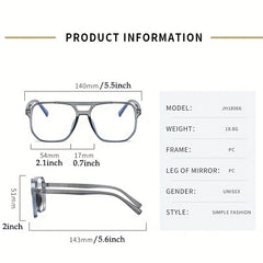 Transparent Computer Glasses Frame Women Men Anti Light Square Eyewear