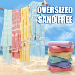 Oversized Beach Towel for Pool Cruise Vacation - Soft, Sandproof, Quick Dry