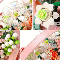 DIY Bouquet Flower Building Blocks Set 1212 Particle Roses Bonsai Kit