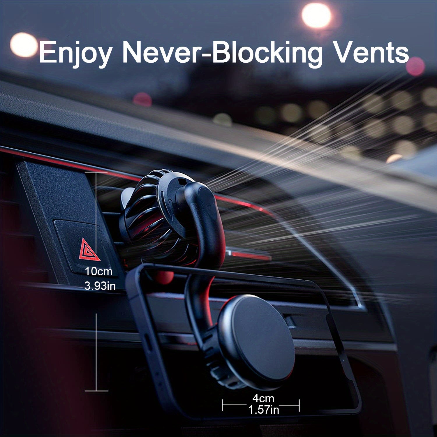 Magnetic Car Phone Holder Clip Mount Strong Magnetic Vent