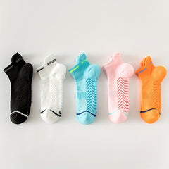 5 Pairs Letter Print Low Cut Sports Socks Women's Stockings
