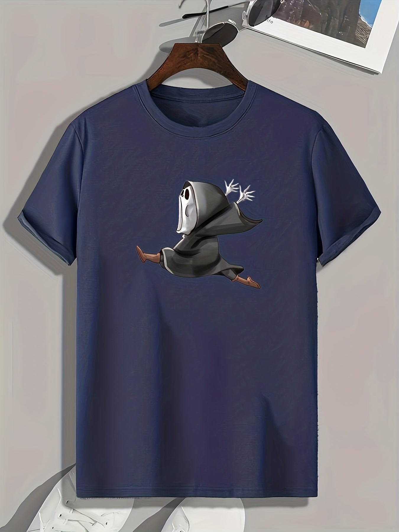 Men's Halloween Ghost Print Graphic T-shirt