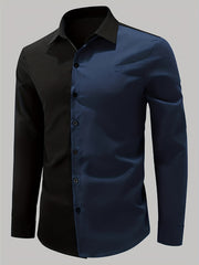 Red & Block Men s Casual Button Up Shirt