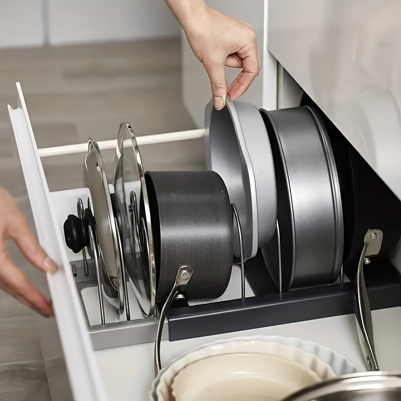 Adjustable Storage Rack Pot Lid Organizer