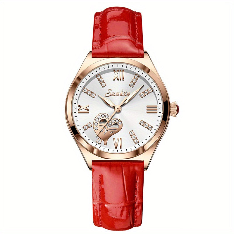 LIGE Girl's Love Dial Youth Gift Watch Life Waterproof Female Student