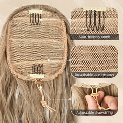 50 8 Cm Long Water Wave Ponytail Extensions Synthetic Fiber Hair Extensions